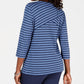 Karen Scott Blusa Listrada Feminina Azul Tamanho Médio