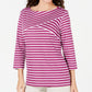 Karen Scott Blusa Listrada Feminina Rosa Tamanho P