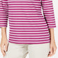 Karen Scott Blusa Listrada Feminina Rosa Tamanho P