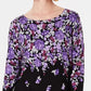 Karen Scott Suéter Feminino Estampado Floral Preto Tamanho Médio