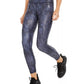Leggings femininas estampadas com estampa de python da Ideology, tamanho azul marinho, tamanho extragrande