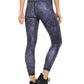 Leggings femininas estampadas com estampa de python da Ideology, tamanho azul marinho, tamanho extragrande