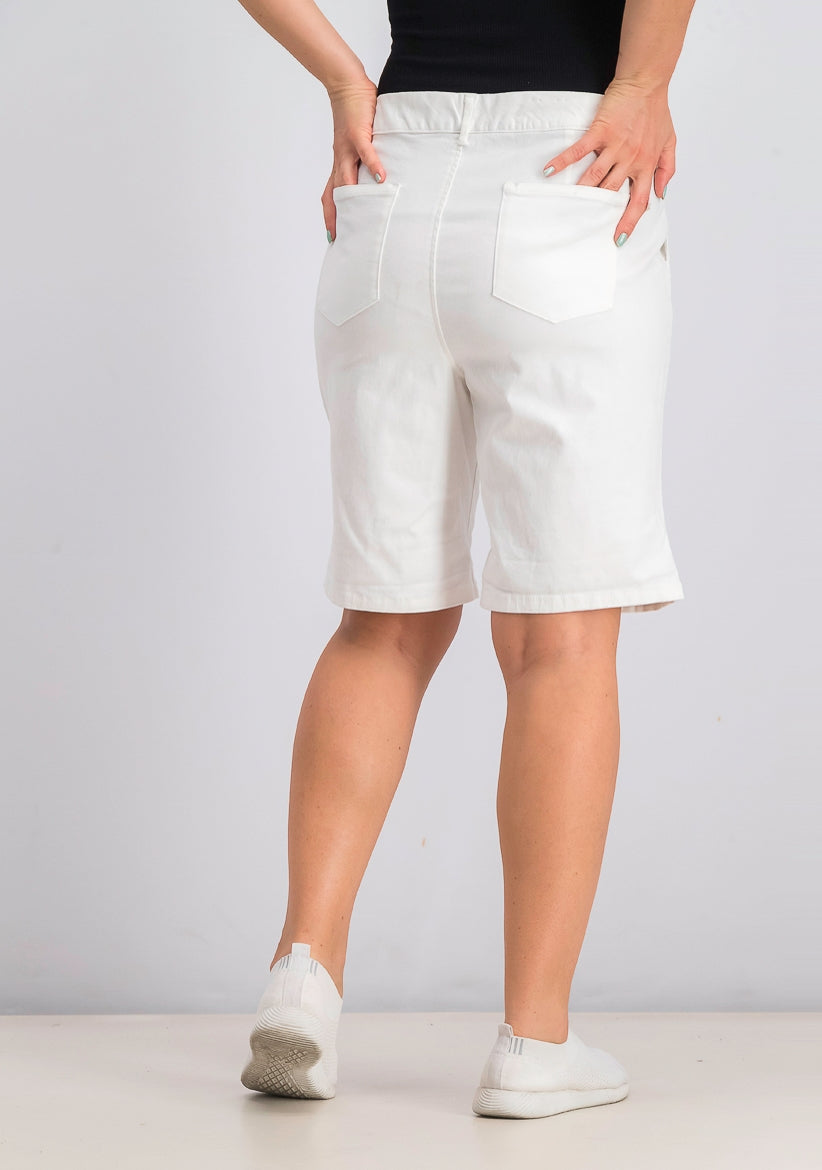 Shorts femininos Charter Club com bolsos utilitários e punhos, branco, tamanho 16