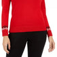 Suéter feminino Fair Isle com blocos de cores Charter Club, tamanho médio, vermelho, extra grande