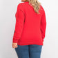 Suéter feminino Charter Club Argyle com gola redonda, tamanho médio, vermelho, grande