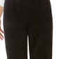 Calça esportiva feminina Karen Scott de veludo, preta, tamanho grande