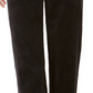 Calça esportiva feminina Karen Scott de veludo, preta, tamanho grande