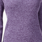 Karen Scott Feminino Petite Malha Canelada Algodão Gola Alta Roxo Tamanho Petite Pequeno