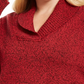 Karen Scott Suéter feminino plus size de algodão mesclado com gola xale, vermelho brilhante, tamanho 3X