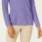 Karen Scott Suéter Feminino Patchwork com Ponto Roxo Tamanho Médio