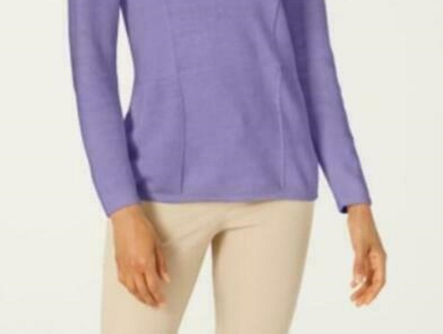 Karen Scott Suéter Feminino Patchwork com Ponto Roxo Tamanho Médio