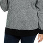 Karen Scott Suéter Feminino Plus Size Gola Falsa Algodão Cinza Escuro Tamanho 1X