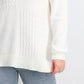 Suéter feminino Karen Scott de algodão com pontos mistos, branco, tamanho médio