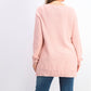 Suéter feminino Karen Scott de algodão com pontos mistos, rosa, tamanho XX-G