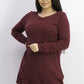 Karen Scott Suéter Túnica Texturizada Feminino Merlot Tamanho Médio