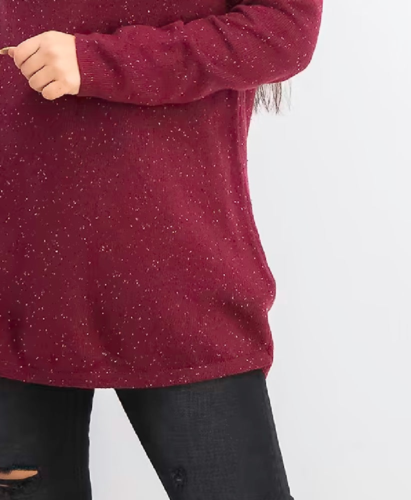 Karen Scott Suéter Túnica Texturizada Feminino Merlot Tamanho Médio