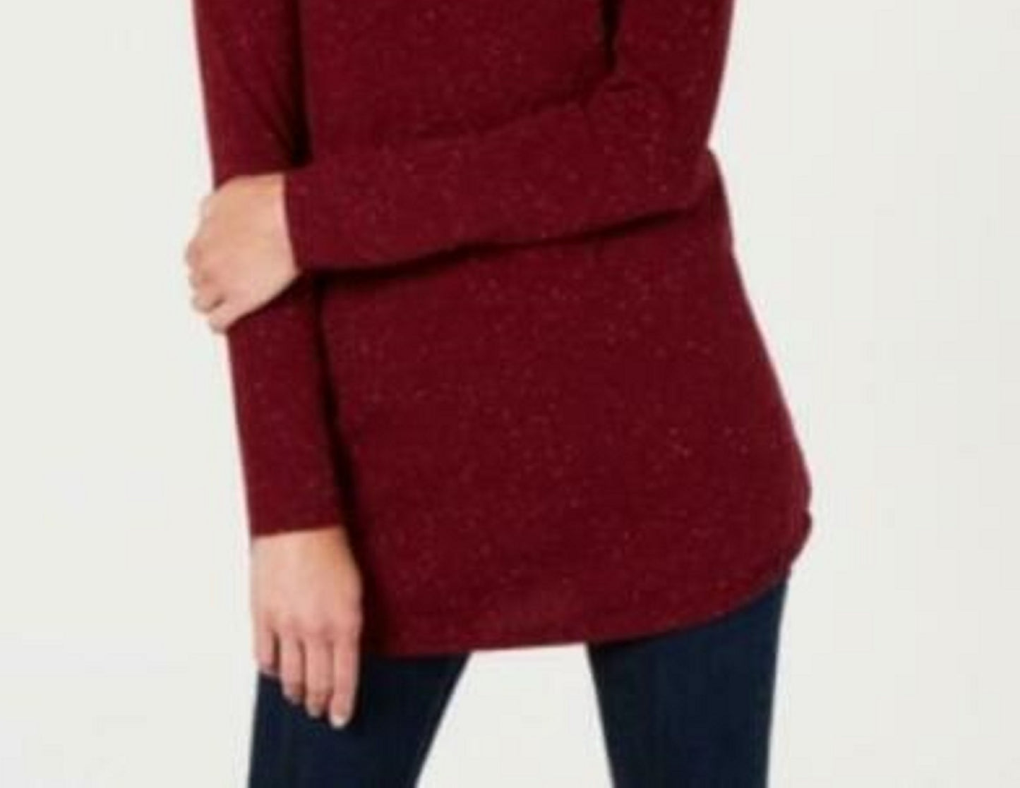 Karen Scott Suéter Túnica Texturizada Feminino Vermelho Tamanho Extra Grande