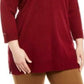Karen Scott Suéter feminino plus size de algodão com gola alta, vermelho, tamanho 1X