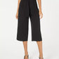 Calças culotte femininas Alfani com cinto, pretas, tamanho 2, pequena