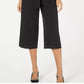 Calças culotte femininas Alfani com cinto, pretas, tamanho 2, pequena