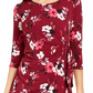 Top Alfani Feminino Petite Estampado com Amarração Lateral Vermelho Tamanho Petite