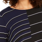 Túnica Alfani Feminina Estampada Alto Baixo Azul Marinho Tamanho P