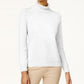 Karen Scott Suéter feminino de gola alta, branco, tamanho extra grande