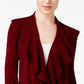 Karen Scott Cardigan Feminino com Babados na Frente, Vermelho, Tamanho Médio