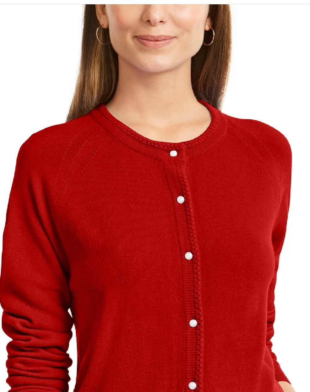 Karen Scott Cardigan Feminino Luxsoft Botão Médio Vinho Tamanho Pequeno Pequeno