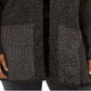 Karen Scott Cardigan Feminino Plus Size Estampado com Borda Preto Tamanho 1X