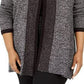 Karen Scott Cardigan Feminino Plus Tipped Preto Tamanho 2X