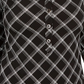 Camisa polo xadrez feminina Charter Club, preta, tamanho grande