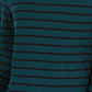 Blusa feminina listrada de gola alta Charter Club verde escuro tamanho XX-G