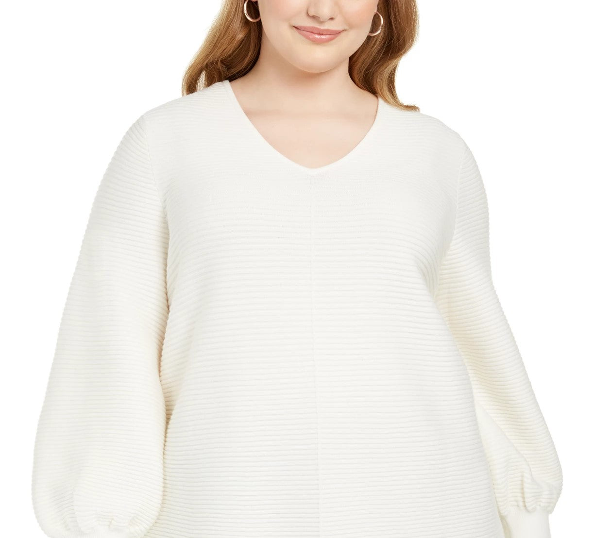 Suéter Alfani Feminino com Ponto Otomano, Tamanho Natural 2X