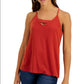 Top Halter com zíper nas costas Bar III feminino, vermelho, tamanho pequeno