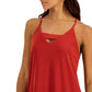 Top Halter com zíper nas costas Bar III feminino, vermelho, tamanho pequeno