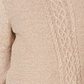 Karen Scott Suéter Feminino de Tricô com Painel Marrom Tamanho XXG