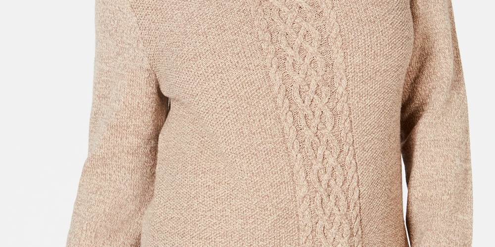 Karen Scott Suéter Feminino de Tricô com Painel Marrom Tamanho XXG