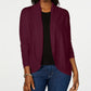 Karen Scott Cardigan Feminino Aberto na Frente Vermelho Escuro Tamanho P