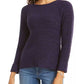 Suéter feminino de gola redonda mesclado Style &amp; Co, roxo médio, tamanho XXG