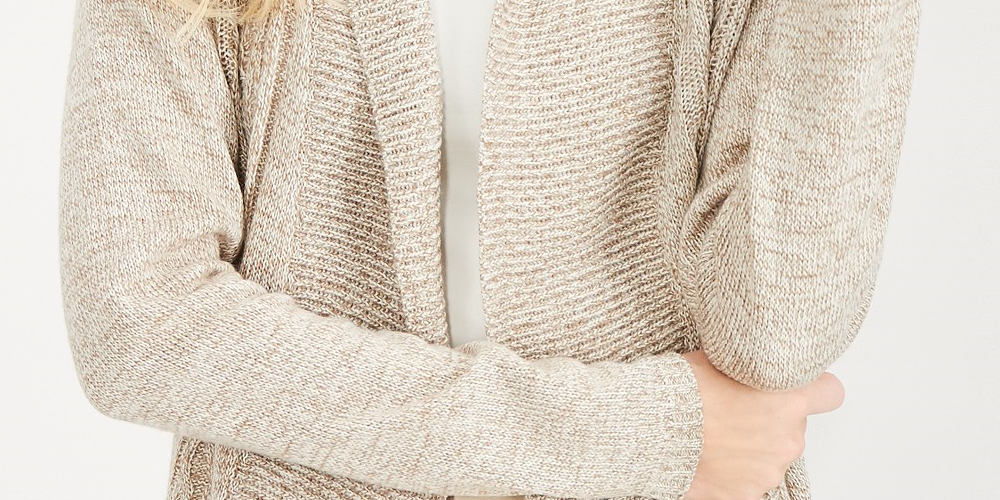 Karen Scott Cardigan Cocoon Feminino Marrom Tamanho Extra Grande