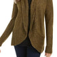 Cardigan feminino Karen Scott com gola xale, verde, tamanho pequeno