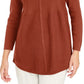 Túnica feminina de malha com pontos mistos Style &amp; Co, laranja escuro, tamanho pequeno