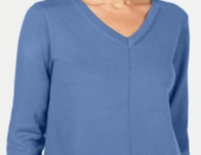 Suéter jeans feminino Karen Scott azul tamanho 3X