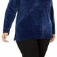 Suéter jeans feminino Karen Scott azul tamanho 3X
