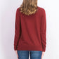 Cardigan feminino de lã merino com decote em V, tamanho grande, vinho, Charter Club