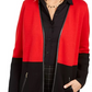 Cardigan feminino Charter Club Milano Cotton Colorblocked, vermelho, tamanho pequeno