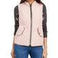 Colete feminino acolchoado com gola alta Charter Club, rosa, tamanho XX-G
