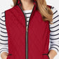 Colete feminino acolchoado com gola alta Charter Club, vermelho, tamanho pequeno