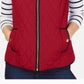 Colete feminino acolchoado com gola alta Charter Club, vermelho, tamanho pequeno